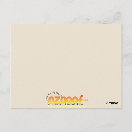 Psytrance geheugens Briefkaart (Achterkant)