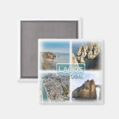 PT0040 Europa, Portugal, Lagos, koelkast Magneet (Voorkant / Achterkant)
