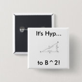 pt 1, het is Hyp...naar B^2! Vierkante Button 5,1 Cm (Voorkant /achterkant)
