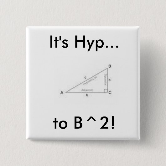 pt 1, het is Hyp...naar B^2! Vierkante Button 5,1 Cm (Voorkant)