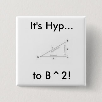 pt 1, het is Hyp...naar B^2! Vierkante Button 5,1 Cm