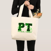 pt 2 zwarte en groene poka-punten grote tote bag (Voorkant (product))