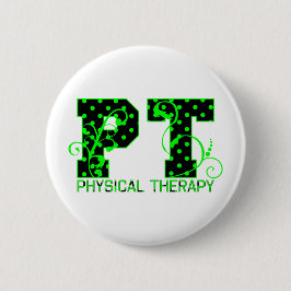 pt 2 zwarte en groene poka-punten ronde button 5,7 cm