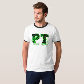 PT 2 zwarte en groene stippen T-shirt (Voorkant volledig)