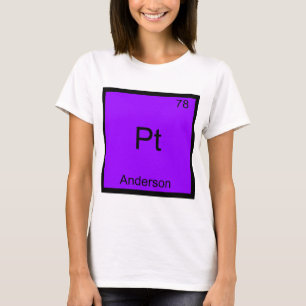 Pt - Anderson Grappig Chemie Element Symbool T-shi T-shirt