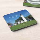 Pt Aux Barques Lighthouse 6 plastic onderzetters (Linkerzijde)