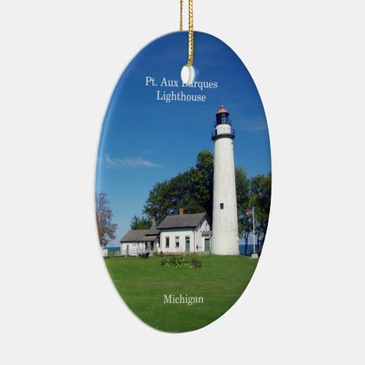 Pt Aux Barques Lighthouse oval ornament (Rechts)