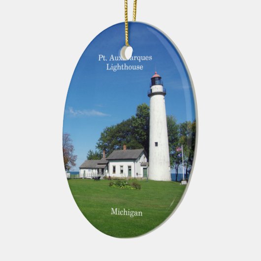 Pt Aux Barques Lighthouse oval ornament (Links)