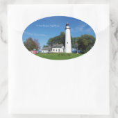 Pt Aux Barques Lighthouse sticker (Tas)