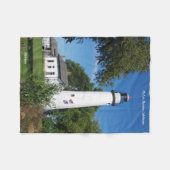 Pt Aux Barques Lighthouse tall fleece deken (Voorkant (Horizontaal))
