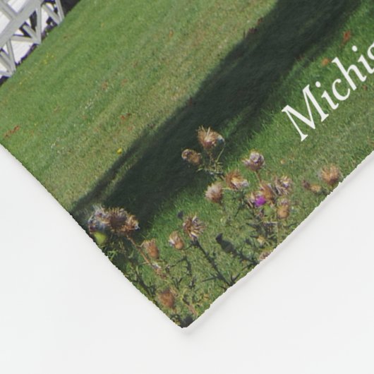 Pt Aux Barques Lighthouse tall fleece deken (Hoek)