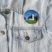 Pt Aux Barques Lighthouse-toets Ronde Button 5,7 Cm (In situ)