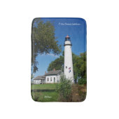 Pt Aux Barques vuurtoren groot badmat (Voorkant Verticaal)