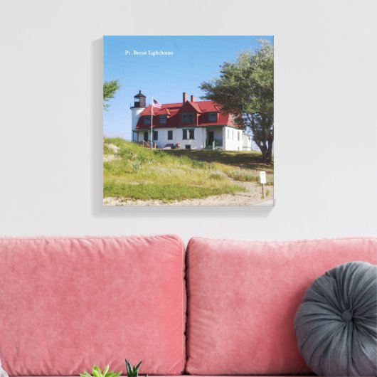 Pt Betsie Vuurtoren canvas print (Insitu (Woonkamer))