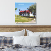 Pt Betsie Vuurtoren canvas print (Insitu (Slaapkamer))