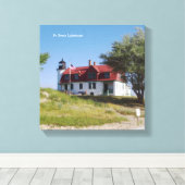 Pt Betsie Vuurtoren canvas print (Insitu (Houten vloer))