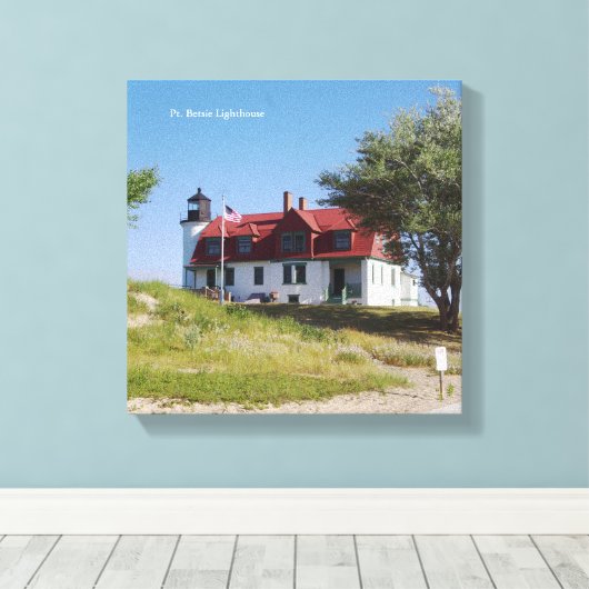 Pt Betsie Vuurtoren canvas print (Insitu (Houten vloer))