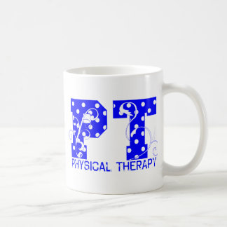 PT Blauw Wit Polka stippen Koffiemok