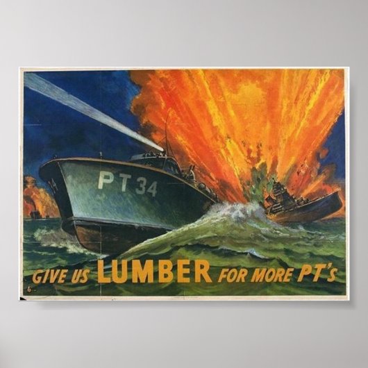 PT Boats WW2 Poster (Voorkant)