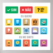 PT-BR Autisme AAC PECS Wijzen Communicatie 02 Poster (Voorkant)