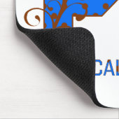 PT Bruin Blauw Polka Dots Muismat (Hoek)