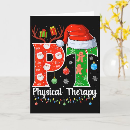 Pt Christmas Physical Therapy Christmas Pt Xmas Kaart (Gele Bloem)