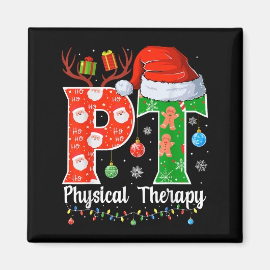 Pt Christmas Physical Therapy Christmas Pt Xmas  Magneet (Voorkant)