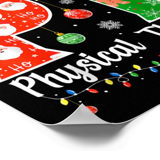 Pt Christmas Physical Therapy Christmas Pt Xmas  Poster (Hoek)