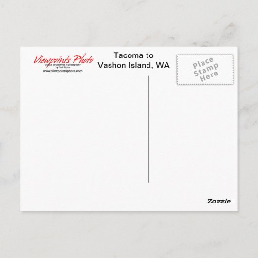 Pt. Defiance Ferry Briefkaart (Achterkant)