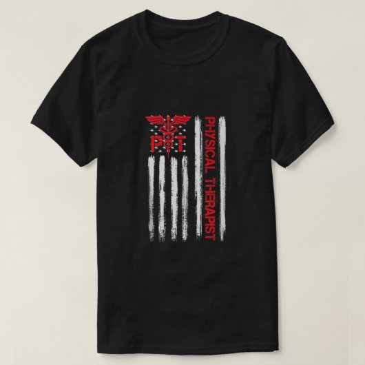 Pt Fysieke Therapie Gift Therapy Maand American T-shirt (Design voorkant)