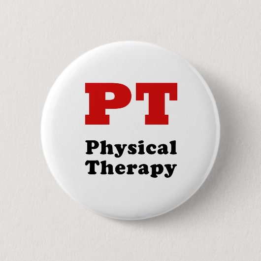 PT Fysieke therapie Ronde Button 5,7 Cm (Voorkant)