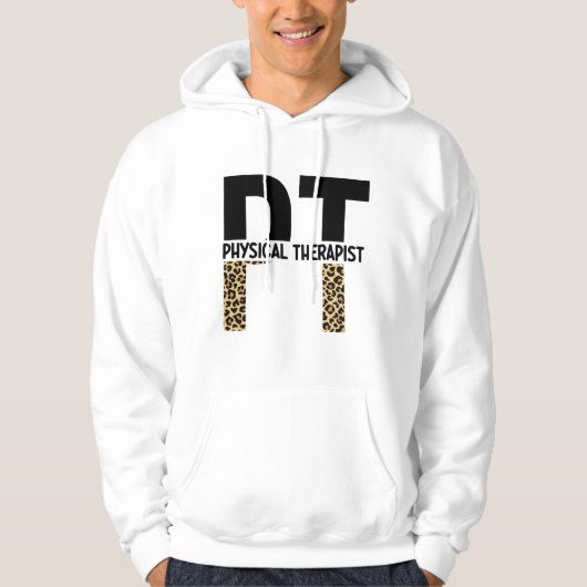 PT Fysieke Therapistische Cheetah Print PT Afstude Hoodie (Voorkant)