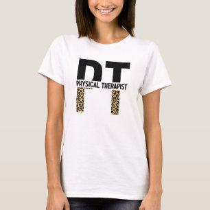PT Fysieke Therapistische Cheetah Print PT Afstude T-shirt