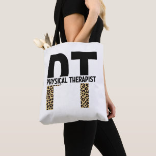PT Fysieke Therapistische Cheetah Print PT Afstude Tote Bag