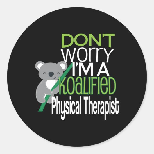 PT fysiotherapeutentherapie verkalideerd Ronde Sticker (Voorkant)