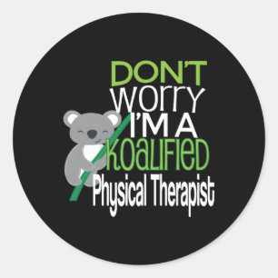 PT fysiotherapeutentherapie verkalideerd Ronde Sticker