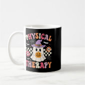 PT Fysiotherapie Halloween Retro Ghost PT Hallo Koffiemok (Links)