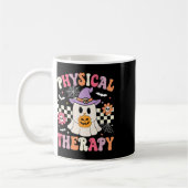 PT Fysiotherapie Halloween Retro Ghost PT Hallo Koffiemok (Links)