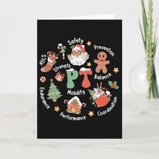 Pt Fysiotherapie Santa Squad Kerstmis Fysiotherapi Kaart (Voorkant)