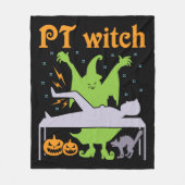 PT Heks Fysiotherapeut Halloween Fleece Deken (Voorkant)