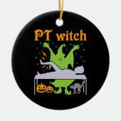 PT Heks Fysiotherapeut Halloween Keramisch Ornament (Voorkant)