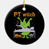 PT Heks Fysiotherapeut Halloween Keramisch Ornament (Achterkant)