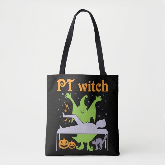 PT Heks Fysiotherapeut Halloween Tote Bag (Voorkant)