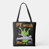 PT Heks Fysiotherapeut Halloween Tote Bag (Achterkant)