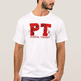 PT in rode en witte stippen T-shirt