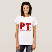 PT in rode en witte stippen T-shirt (Voorkant volledig)