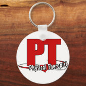 PT LOGO BIG RED Physical Therapist Sleutelhanger (Voorkant)