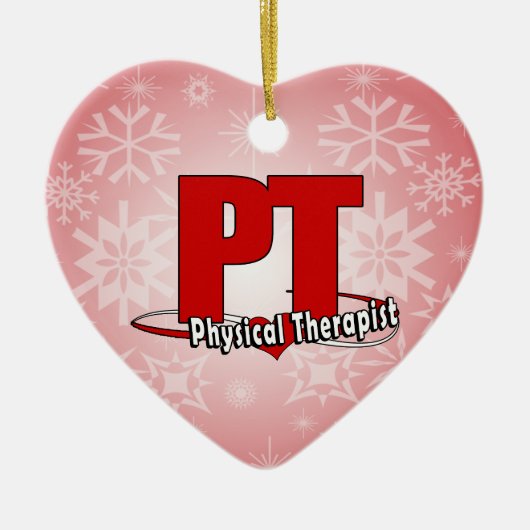 PT LOGO BIG     REDP hysical Therapist Keramisch Ornament (Voorkant)