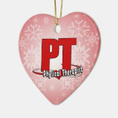 PT LOGO BIG     REDP hysical Therapist Keramisch Ornament (Links)