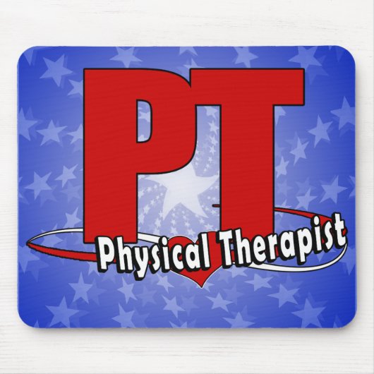 PT LOGO BIG REDP hysical Therapist Muismat (Voorkant)